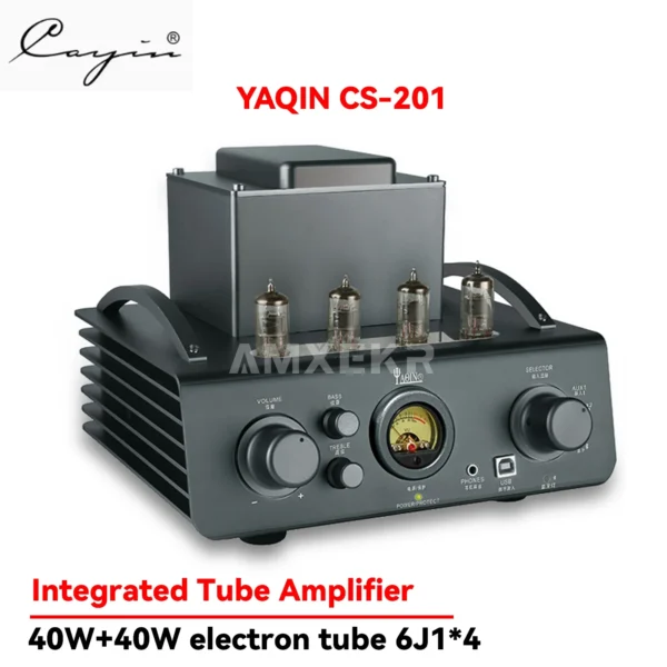 YAQIN CS-201 Tube Amplifier 40W*2 Power Amplifier Tube Audio Amplifier Fever HiFi Home Vacuum Tube Audio